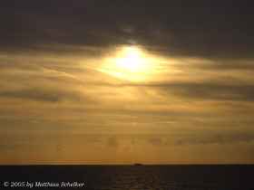 Sonne über dem Ärmelkanal